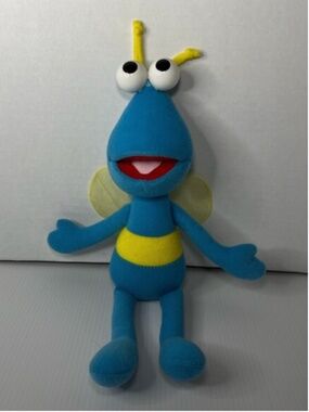 Vintage 1990's Applause Jim Henson Blue Twiddlebug Stuffed Animal/Plush 13"